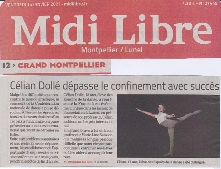 Midi Libre 15/01/21